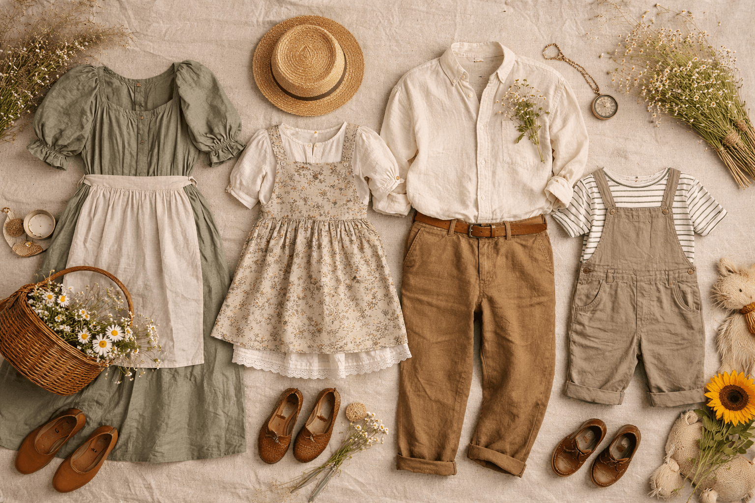 Cottagecore Family Outfits: Coordinated Looks