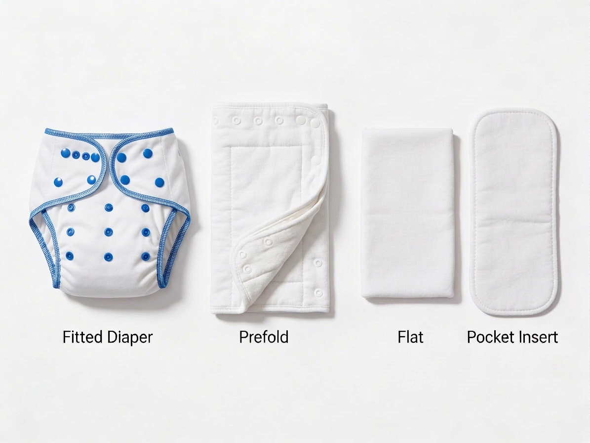 Different types of cloth diapers