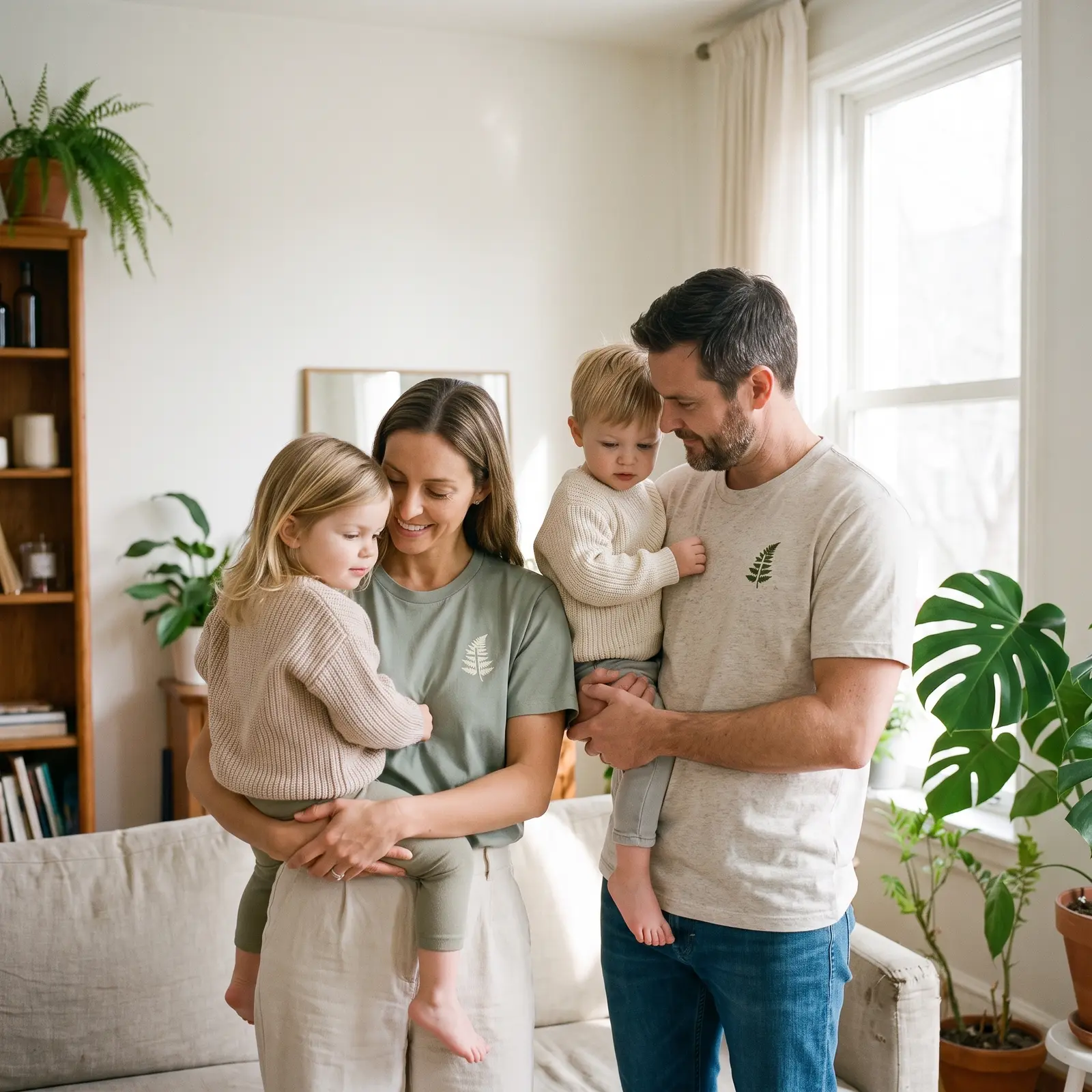 Mama Fern family in organic cotton